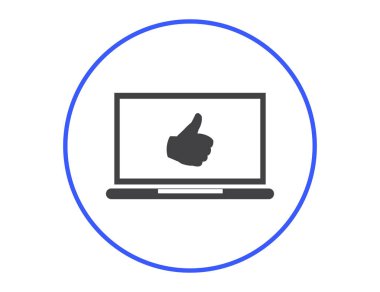 Simge, düz simge vektör çizim vektör başparmak.