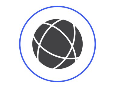 Web sitesi web vektör simgesi. Küre simgesi