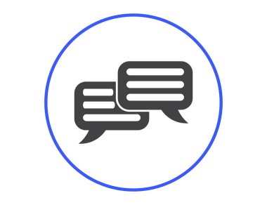 Sohbet simgesi bir arka plan üzerinde izole trendy düz tarzı. Web sitesi tasarımı için konuşma balonu sembolü