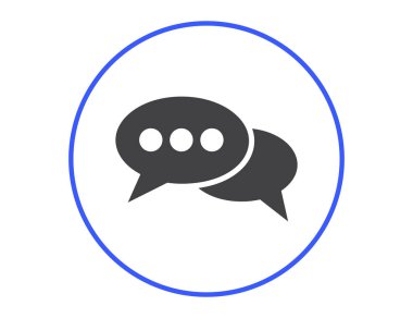 Sohbet simgesi bir arka plan üzerinde izole trendy düz tarzı. Web sitesi tasarımı için konuşma balonu sembolü