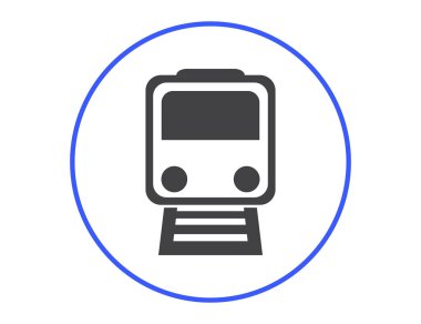 Buharlı lokomotif. Eski demiryolu web simgesi