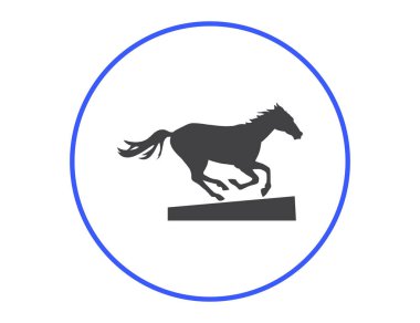 Koşan bir atın vektör silueti