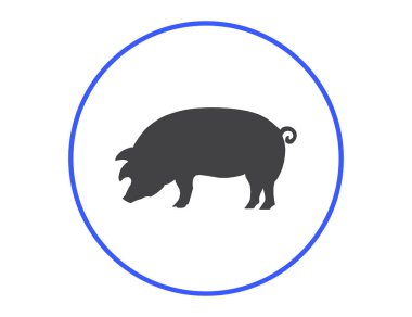 Domuz simgesi. Domuz simgesi. Domuz vektör çizim