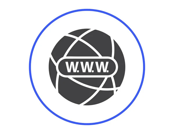 Wektor Witryny Sieci Web Ikonę Ikona Globu — Wektor stockowy
