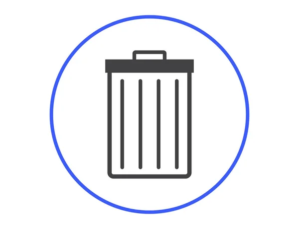 Odpadky Samostatný Ikonu Koše Vektorové Ilustrace Ploché Style Waste Koše — Stockový vektor