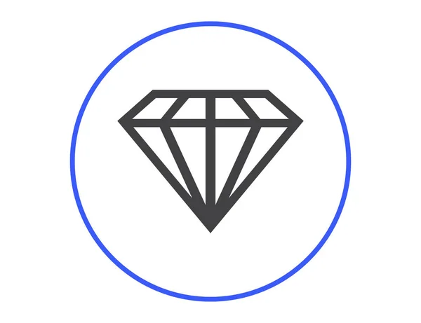 Linie Diamant Vektorsymbol — Stockvektor