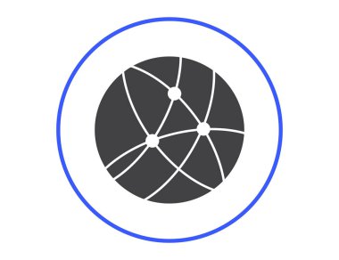 Web sitesi web vektör simgesi. Küre simgesi