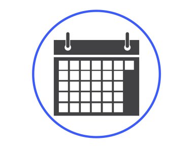 Takvim izole düz Web telefon simgesini