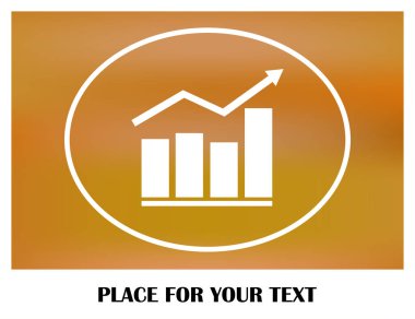 Trendy düz stil grafik simgesini. Web sitesi tasarımı, logo, app, kullanıcı arabirimi için grafik bar sembolü. Vektör çizim, Eps10.