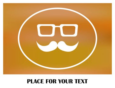 Bıyık ve gözlük vektör simgesi.