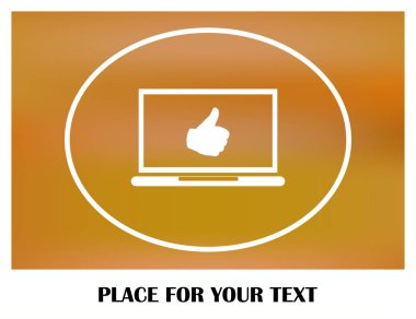 Simge, düz simge vektör çizim vektör başparmak.