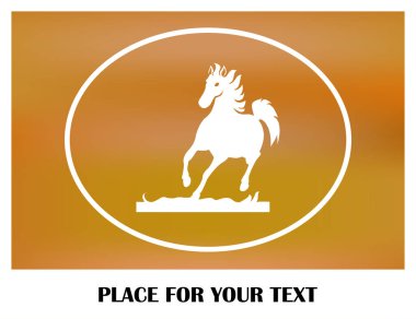 Bir atın vektör silueti