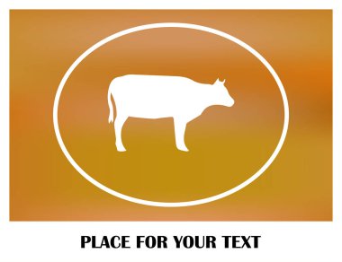 İnek siluet vektör simgesi