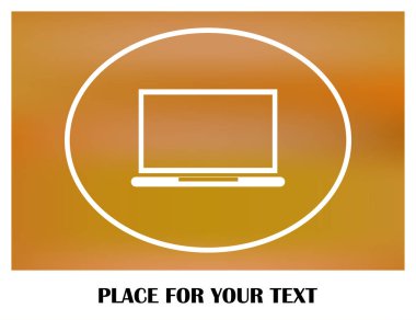 Dizüstü bilgisayar simgesini trendy düz stil. Web sitesi tasarımı, logo, app, UI bilgisayar simgesi. Vektör çizim, Eps10.