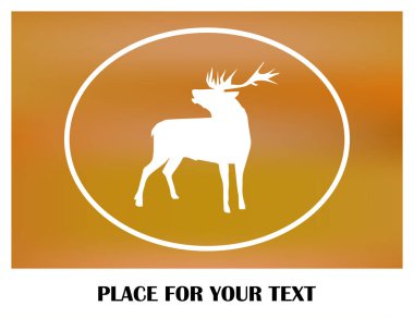 Geyik vektör web simgesi