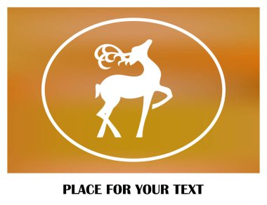 Geyik vektör web simgesi