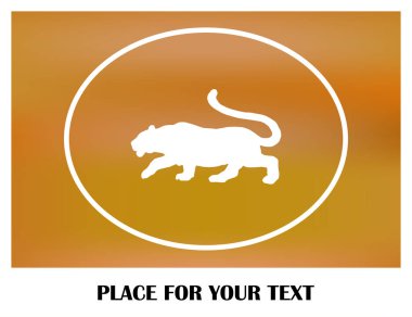 Kaplan siluet, vektör simgesi