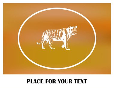 Kaplan siluet, vektör simgesi