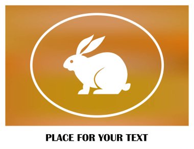 tavşan siluet vektör çizim