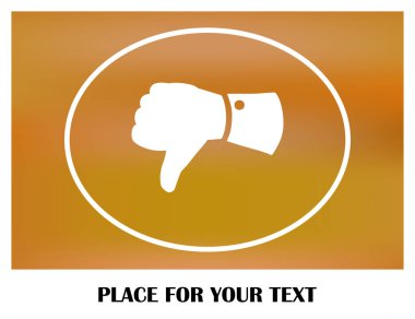 Vektör başparmak aşağı simgesi, düz simge vektör çizim.