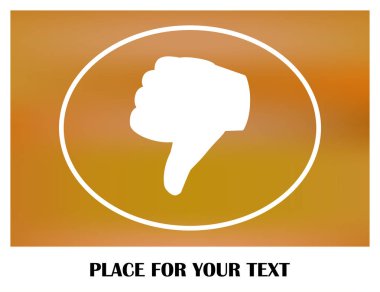 Vektör başparmak aşağı simgesi, düz simge vektör çizim.