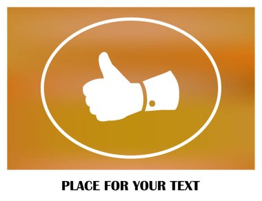 Simge, düz simge vektör çizim vektör başparmak.