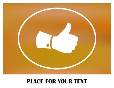 Simge, düz simge vektör çizim vektör başparmak.