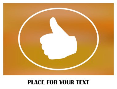 Simge, düz simge vektör çizim vektör başparmak.