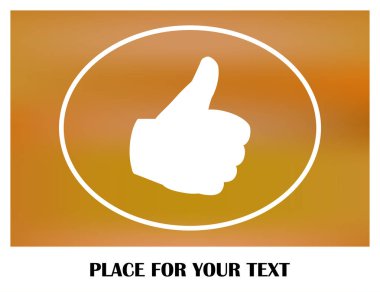 Simge, düz simge vektör çizim vektör başparmak.