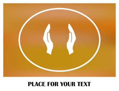 Uzanmış el. Vektör çizim düz tasarımı.