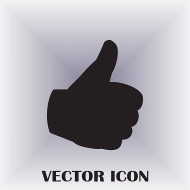 Simge, düz simge vektör çizim vektör başparmak.