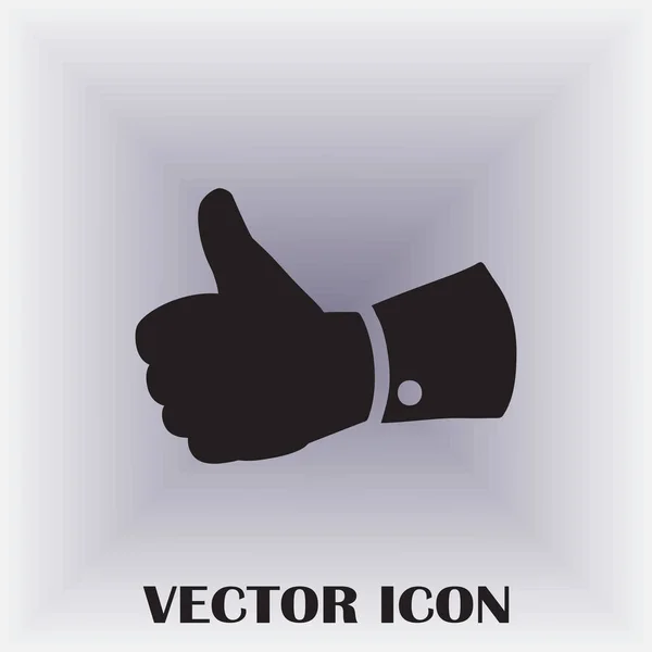 Vektor Hüvelykujjával Felfelé Ikon Lapos Ikon Vektoros Illusztráció — Stock Vector