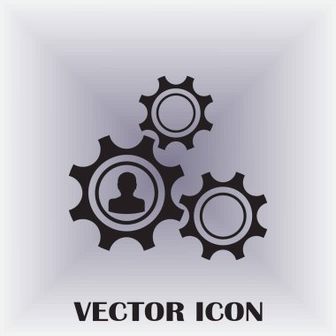 antika arka plan vektör sanat ile dişli simgesini