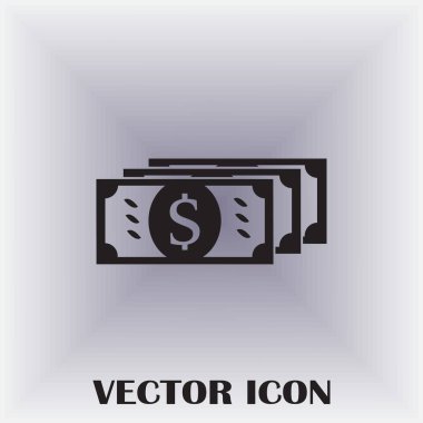 vektör para düz simgesi