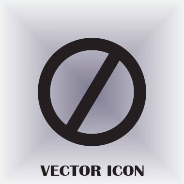 Hiçbir işaret düz simgesi