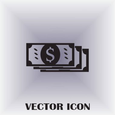 vektör para düz simgesi