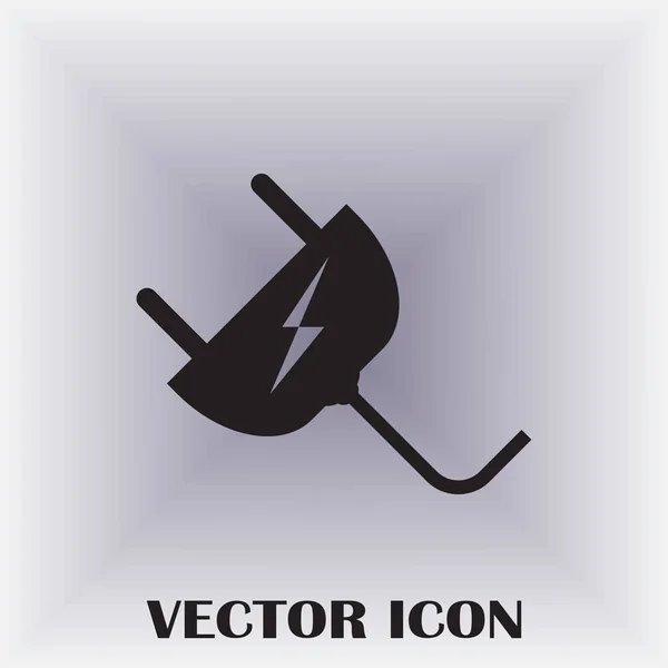 Wire Plug Icon Vector Illustration Wire Plug Flat Design — Stock Vector