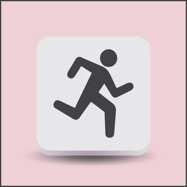 Zomer Sport Pictogrammen Running Man — Stockvector