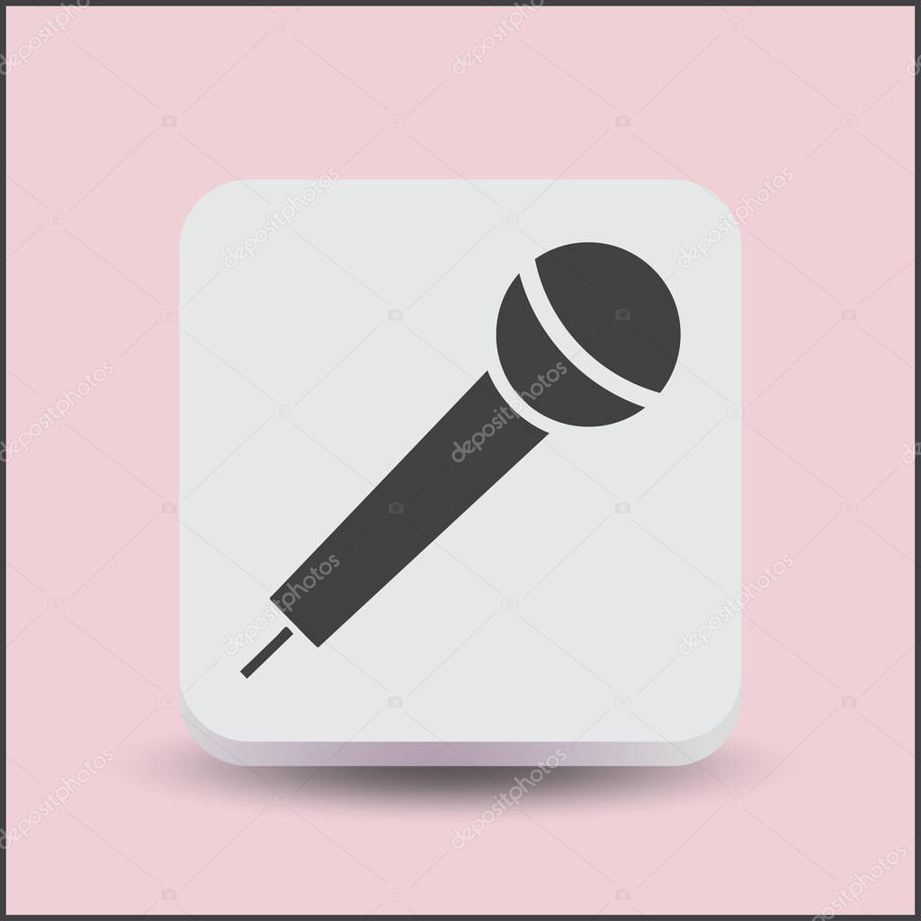 Microphone icon vector, Voice recorder, Interview, karaoke