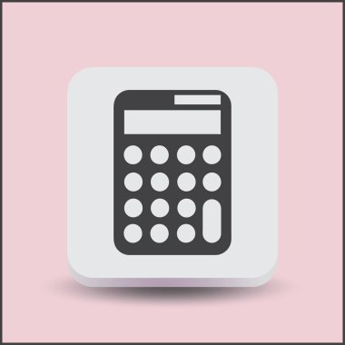 Hesap makinesi simgesi, vektör illüstrasyonu. düz tasarım biçimi.