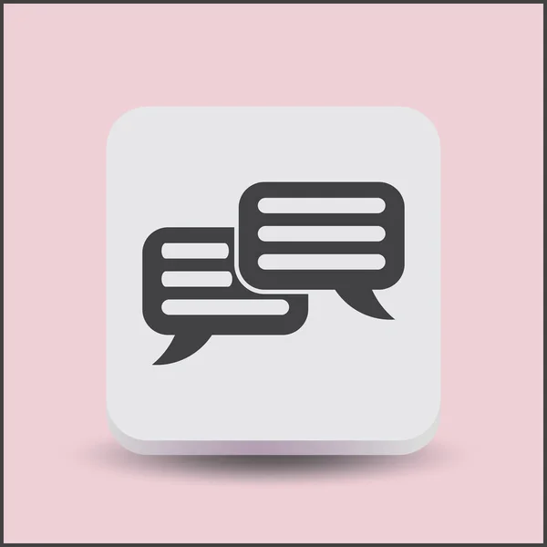 Chat Icon Trendy Flat Style Isolated Background Символ Речевого Пузыря — стоковый вектор