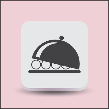 tabağı simge vektör çizim.