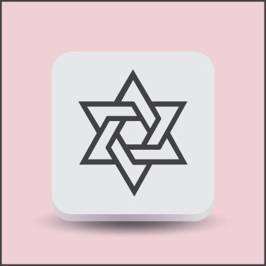 Davut'un yıldızı. Simge vektör çizim