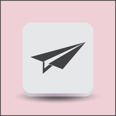 Uçak simge vektör, katı logo illüstrasyon, sembol