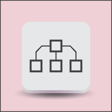 Akış şeması simge vektör.