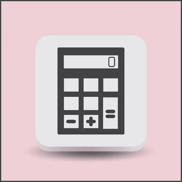 Calculator Icon Vector Illustration Flat Design Style — Stock Vector