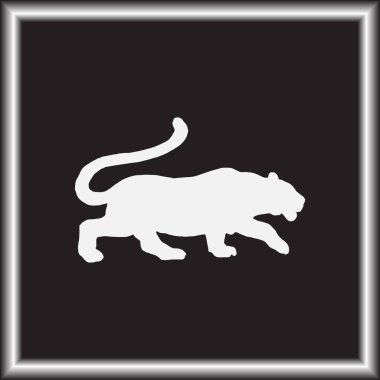 Kaplan siluet, vektör simgesi