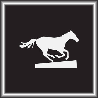 Bir atın vektör silueti