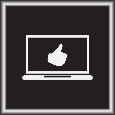 Simge, düz simge vektör çizim vektör başparmak.