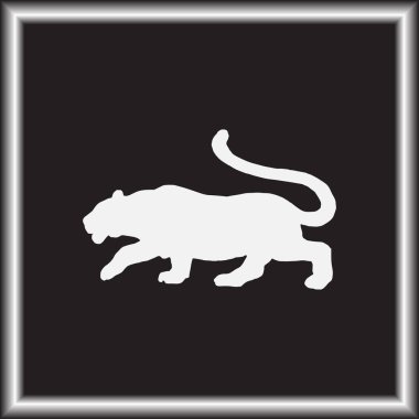 Kaplan siluet, vektör simgesi